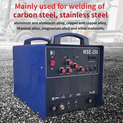 Συνεργάτης MOSFET Inverter συγκόλληση μηχανή Tig DC MOTOR Ελεγχόμενο αλουμίνιο WSE-250 χαλκό 6.2KVA 220V